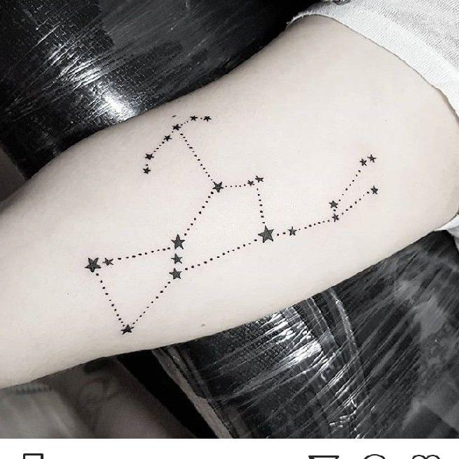Orion Constellation Tattoo on Calf