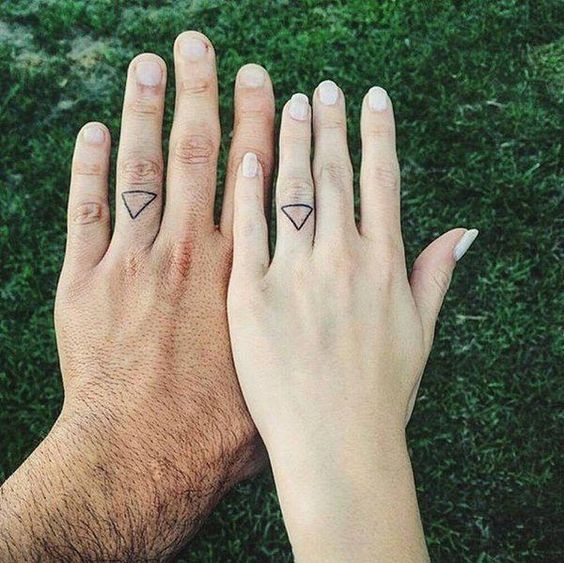 Couple finger tattoo idea