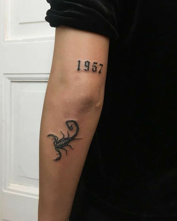 Small Date Tattoo on The Arm