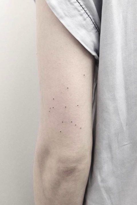 Constellation tattoo without lines