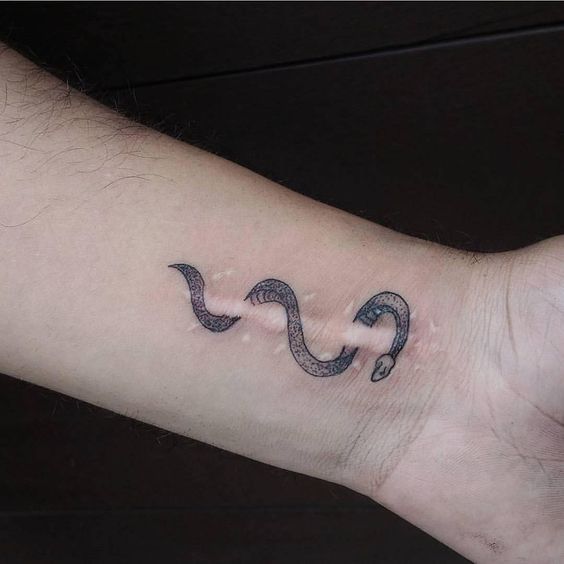 Cover up snake tattoo on the wrist