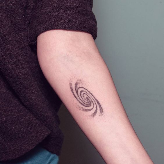 Milkyway galaxy tattoo on the inner arm