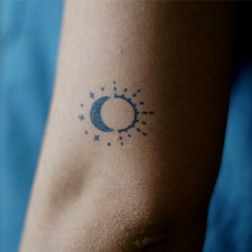 Moon meets the sun tattoo