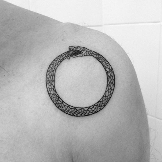 Ouroboros snake tattoo idea