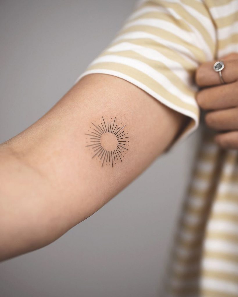 Sun tattoo by Rey Jasper