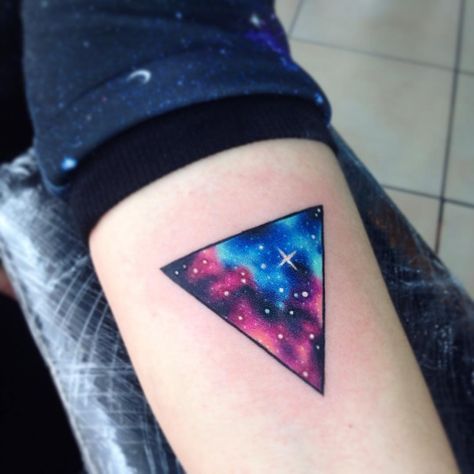 Triangle galaxy tattoo