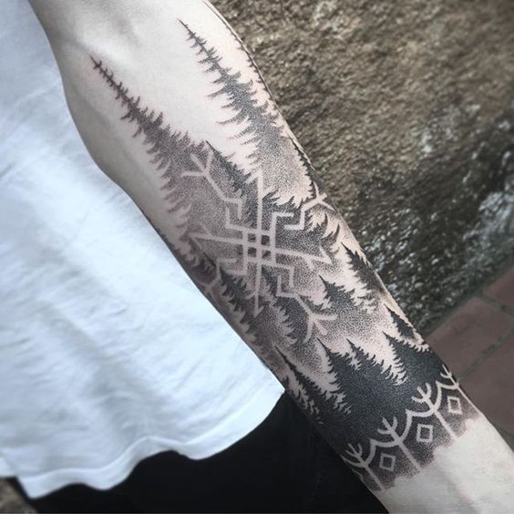 Another nordic compass tattoo on the arm