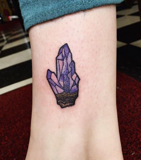 Another tiny amethyst tattoo on the ankle