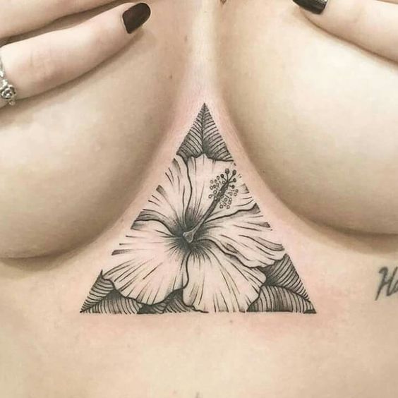 Another triangular flower tattoo