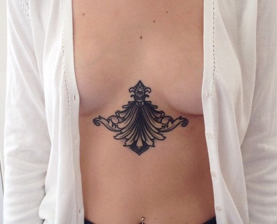 Sternum Tattoo Ideas That Will Make You Want A Tattoo Between Your Breasts