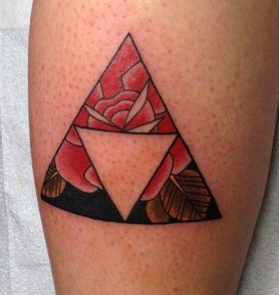 Triforce rose tattoo by jose carrasquillo