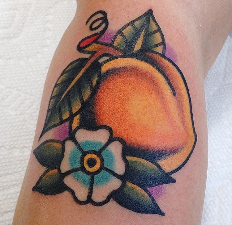 Excellent peach tattoo