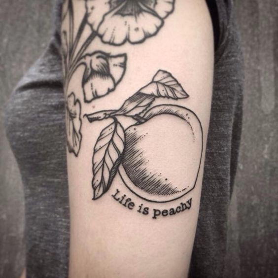 Life is peachy tattoo