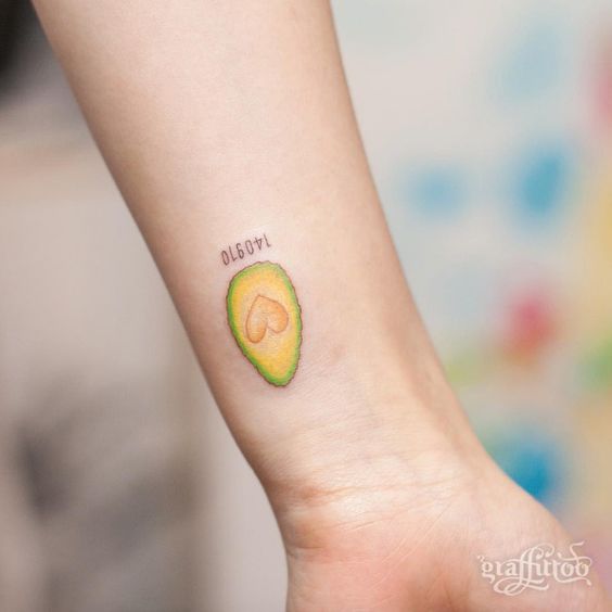 Avocado with a heart shaped center