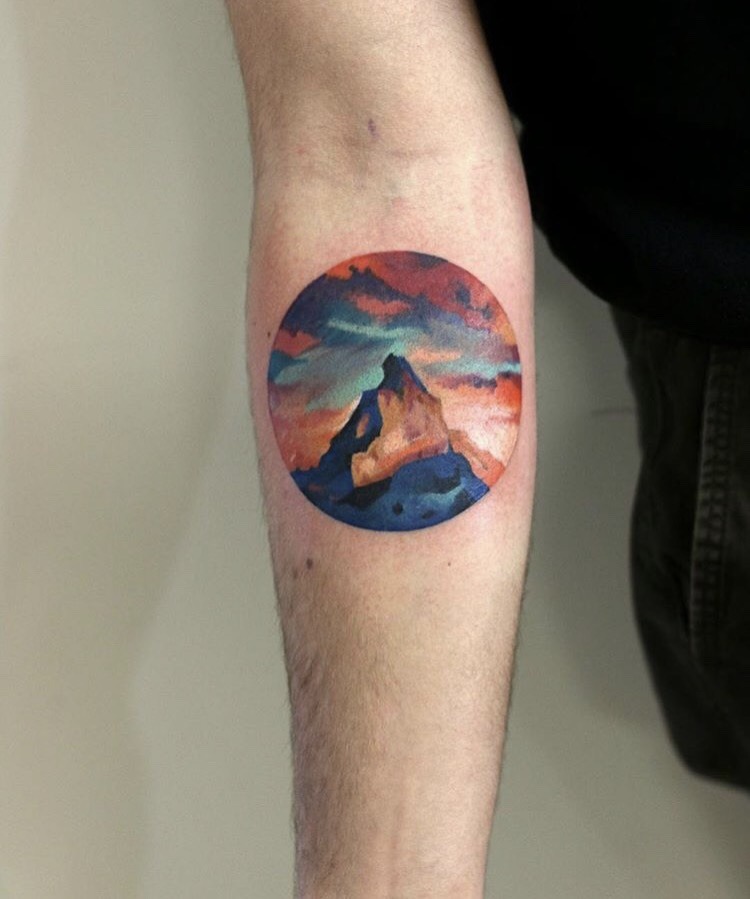 Mountain peak tattoo