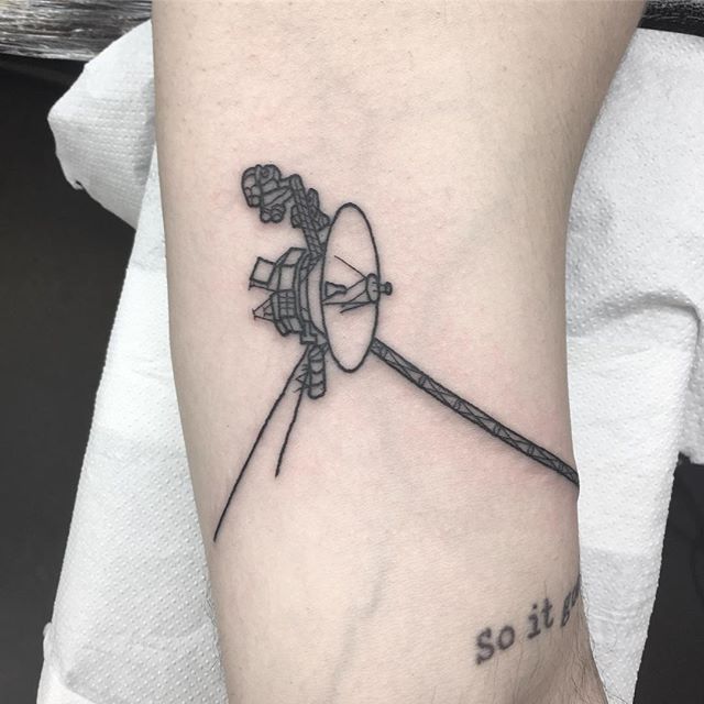 Voyager 1 probe tattoo