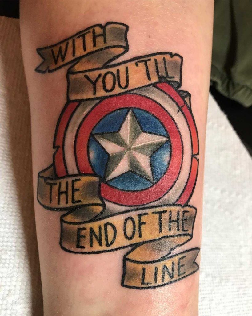 Captain america shield tattoo