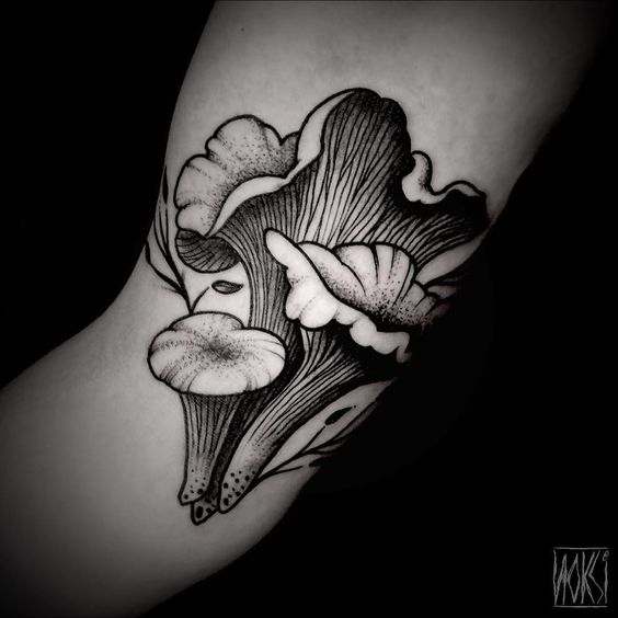 Chanterelle mushrooms tattoo