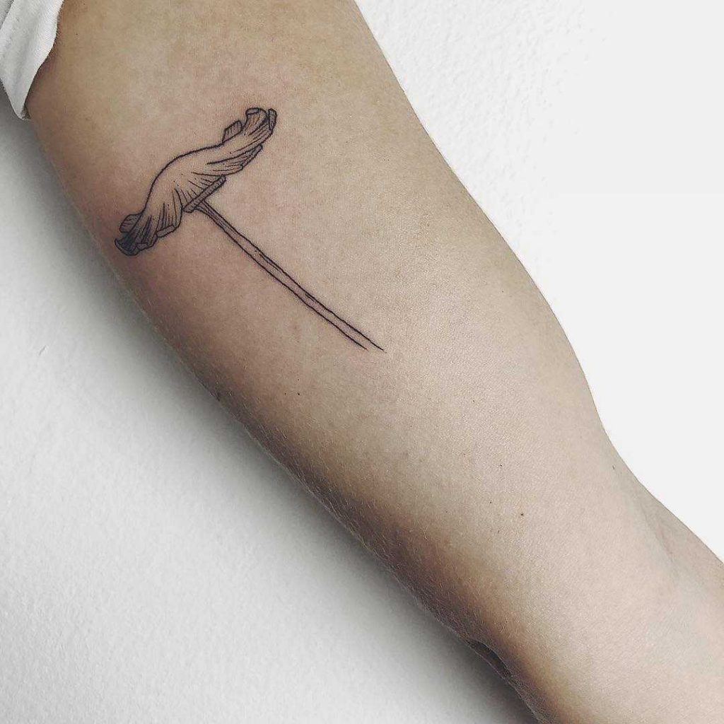 Delicate mushroom tattoo by Fernanda Salvini