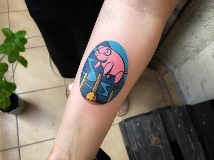 Sad pig tattoo eugene nedelko