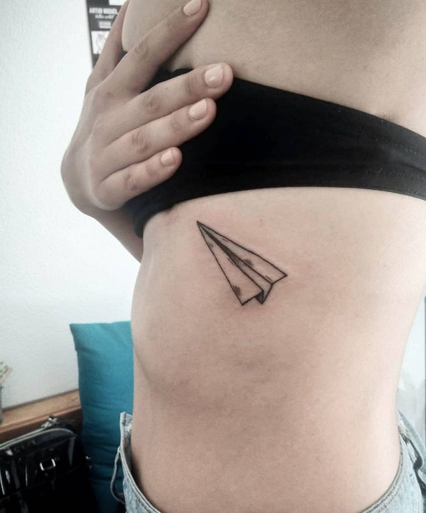 Airplane on the left rib cage